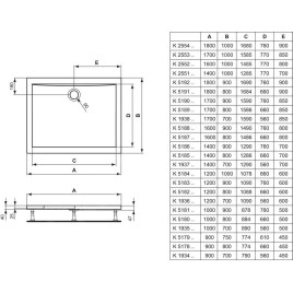 Ideal Standard Ultra Light - Receveur de douche 1700 x 900 mm, blanc K519001