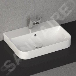 Sapho Isvea Sott Aqua - Lavabo 571x440 mm, avec trop-plein, avec trou pour robinetterie, blanc 10SQ50057