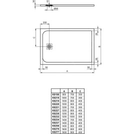 Ideal Standard Ultra Flat S - Receveur de douche 1700 x 800 mm, noir K8284FV