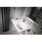 Sapho Juno - Lavabo 800x150x470 mm, sans trop-plein, trou de robinetterie à gauche, blanc JU081 Sapho Juno - Lavabo 800x150x470 mm, sans trop-plein, trou de robinetterie à gauche, blanc JU081
