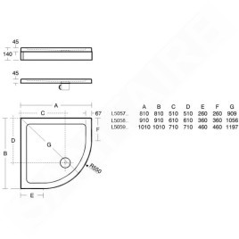 Ideal Standard Simplicity Stone - Receveur de douche 910x910 mm, blanc L505801