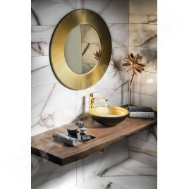 Sapho Murano - Vasque à poser 400x140 mm, noir/doré AL5318-77