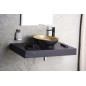 Sapho Murano - Vasque à poser 400x140 mm, noir/doré AL5318-77 Sapho Murano - Vasque à poser 400x140 mm, noir/doré AL5318-77