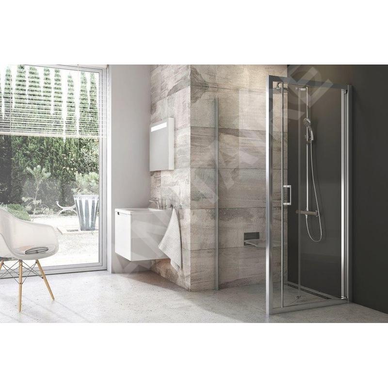 Ravak Blix - Paroi de douche BLPSZ-80, 780-800 mm, aluminium brillant/verre clair X93H40C00Z1