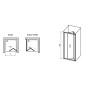 Ravak Blix - Paroi de douche BLPSZ-90, 880-900 mm, aluminium brillant/verre clair X93H70C00Z1