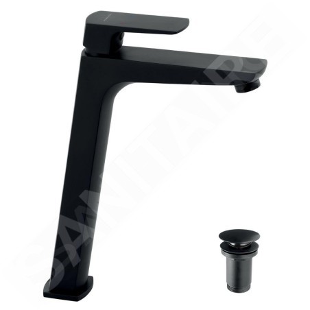 Novaservis Nobless Ego - Mitigeur de lavabo avec vidage, noir mat 43503,5