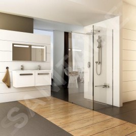 Ravak Walk-In - Cabine de douche d'angle Walk-in Corner 120/90, 1200x900 mm, aluminium brillant/verre transparent GW1CG7C00Z1