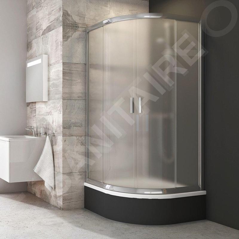 Ravak Blix - Cabine de douche quart de rond en quatre parties BLCP4-90 Sabina, 880-900 mm, aluminium brillant/verre Grape Ravak Blix - Cabine de douche quart de rond en quatre parties BLCP4-90 Sabina, 880-900 mm, aluminium brillant/verre Grape