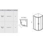 Ravak Blix - Cabine de douche quart de rond en quatre parties BLCP4-90 Sabina, 880-900 mm, aluminium brillant/verre Grape Ravak Blix - Cabine de douche quart de rond en quatre parties BLCP4-90 Sabina, 880-900 mm, aluminium brillant/verre Grape
