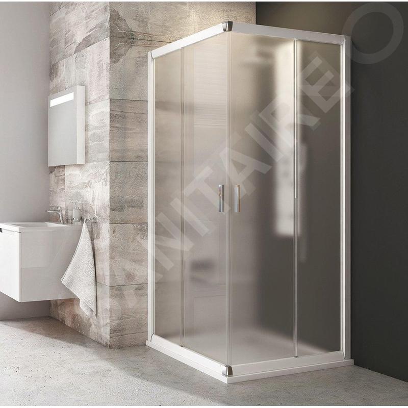 Ravak Blix - Cabine de douche en quatre parties BLRV2-80, 780-800 mm, blanc/verre Grape 1LV40100ZG