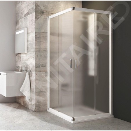 Ravak Blix - Cabine de douche en quatre parties BLRV2-80, 780-800 mm, blanc/verre Grape 1LV40100ZG
