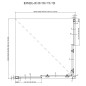 Ravak Blix - Cabine de douche 4 éléments BLRV2-80, 780-800 mm, blanc/verre clair 1LV40100Z1