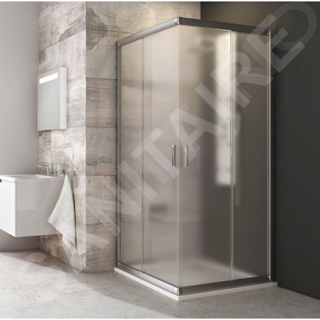 Ravak Blix - Cabine de douche 4 éléments BLRV2-80, 780-800 mm, satiné/verre Grape 1LV40U00ZG