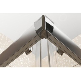 Ravak Blix - Cabine de douche en quatre parties BLRV2-80, 780-800 mm, aluminium brillant/verre clair 1LV40C00Z1