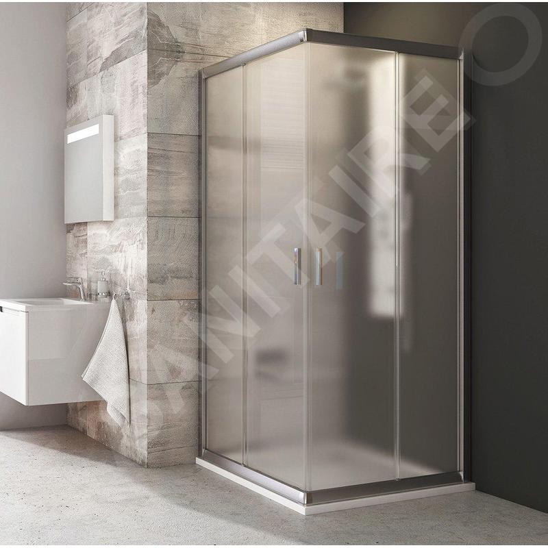 Ravak Blix - Cabine de douche en quatre parties, 880-900 mm, satiné/verre Grape 1LV70U00ZG