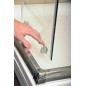 Ravak Blix - Cabine de douche en quatre parties, 880-900 mm, satiné/verre Grape 1LV70U00ZG