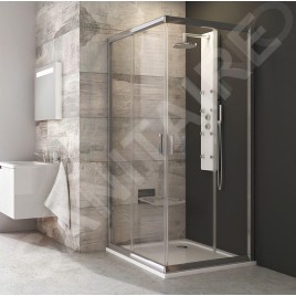 Ravak Blix - Cabine de douche en quatre parties, 880-900 mm, satiné/verre transparent 1LV70C00Z1
