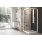 Ravak Blix - Cabine de douche en quatre parties, 880-900 mm, blanc/verre clair 1LV70100Z1