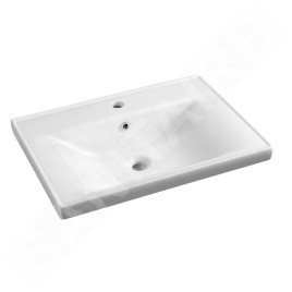 Aqualine Céramique - Lavabo Sava, 650x460 mm, avec trop-plein, blanc 2065
