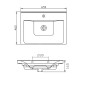 Aqualine Céramique - Lavabo Sava, 650x460 mm, avec trop-plein, blanc 2065 Aqualine Céramique - Lavabo Sava, 650x460 mm, avec trop-plein, blanc 2065