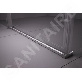 Ravak Matrix - Cabine de douche en quatre parties MSRV4-90/90, 885-905 mm, aluminium brillant/verre clair 1WV77C00Z1