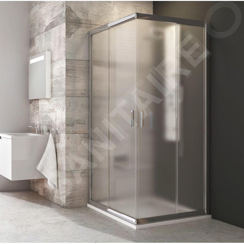 Ravak Blix - Cabine de douche en quatre parties, 880-900 mm, aluminium brillant/verre Grape 1LV70C00ZG