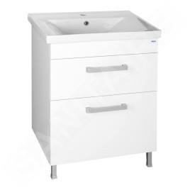 Aqualine Céramique - Lavabo Sava, 650x460 mm, avec trop-plein, blanc 2065