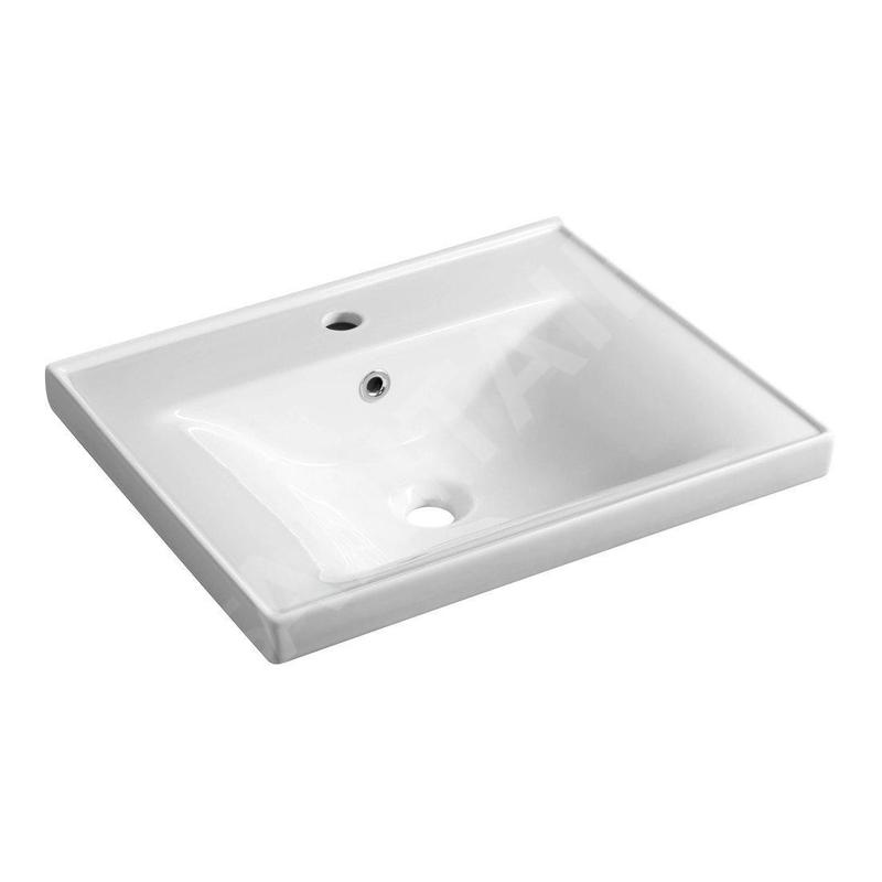 Aqualine Céramique - Lavabo Sava, 550x460x165 mm, avec trop-plein, blanc 2055 Aqualine Céramique - Lavabo Sava, 550x460x165 mm, avec trop-plein, blanc 2055