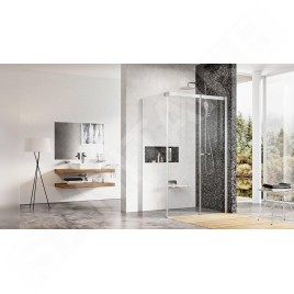 Ravak Matrix - Cabine de douche en trois parties MSDPS-100/100 L, 985-1005 mm, satin/verre clair 0WLAAU00Z1