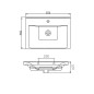 Aqualine Céramique - Lavabo Sava, 550x460x165 mm, avec trop-plein, blanc 2055 Aqualine Céramique - Lavabo Sava, 550x460x165 mm, avec trop-plein, blanc 2055