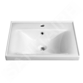 Aqualine Céramique - Lavabo Sava, 550x460x165 mm, avec trop-plein, blanc 2055