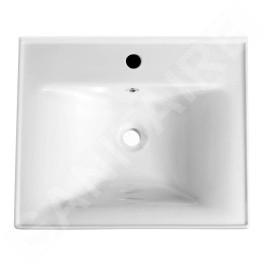 Aqualine Céramique - Lavabo Sava, 550x460x165 mm, avec trop-plein, blanc 2055