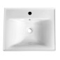 Aqualine Céramique - Lavabo Sava, 550x460x165 mm, avec trop-plein, blanc 2055 Aqualine Céramique - Lavabo Sava, 550x460x165 mm, avec trop-plein, blanc 2055