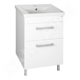 Aqualine Céramique - Lavabo Sava, 550x460x165 mm, avec trop-plein, blanc 2055