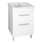 Aqualine Céramique - Lavabo Sava, 550x460x165 mm, avec trop-plein, blanc 2055 Aqualine Céramique - Lavabo Sava, 550x460x165 mm, avec trop-plein, blanc 2055