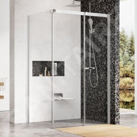 Ravak Matrix - Cabine de douche en trois parties MSDPS-110/80 R, 1085-1105x785-805 mm, satin/verre clair 0WPD4U00Z1