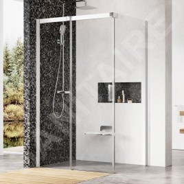 Ravak Matrix - Cabine de douche en trois parties MSDPS-120/90 L, 1185-1205x885-905 mm, aluminium brillant/verre clair 0WLG7C00Z1