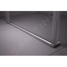 Ravak Matrix - Porte de douche en deux parties MSD2-100 L, 975-1015 mm, aluminium brillant/verre clair 0WLA0C00Z1