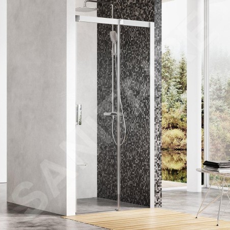 Ravak Matrix - Porte de douche en deux parties MSD2-100 R, 975-1015 mm, verre satiné/clair 0WPA0U00Z1