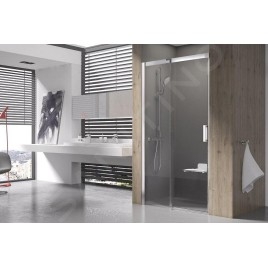 Ravak Matrix - Porte de douche en deux parties MSD2-100 L, 975-1015 mm, verre satiné/clair 0WLA0U00Z1