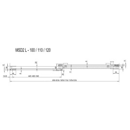 Ravak Matrix - Porte de douche en deux parties MSD2-100 L, 975-1015 mm, verre satiné/clair 0WLA0U00Z1