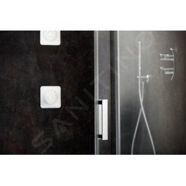 Ravak Matrix - Porte de douche en deux parties MSD2-100 L, 975-1015 mm, verre satiné/clair 0WLA0U00Z1