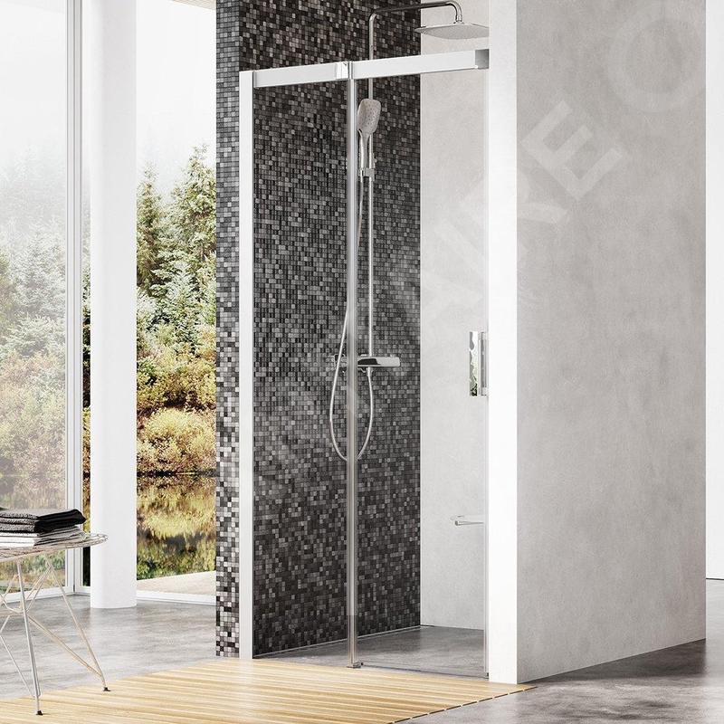 Ravak Matrix - Porte de douche en deux parties MSD2-120 L, 1175-1215 mm, satiné/verre clair 0WLG0U00Z1