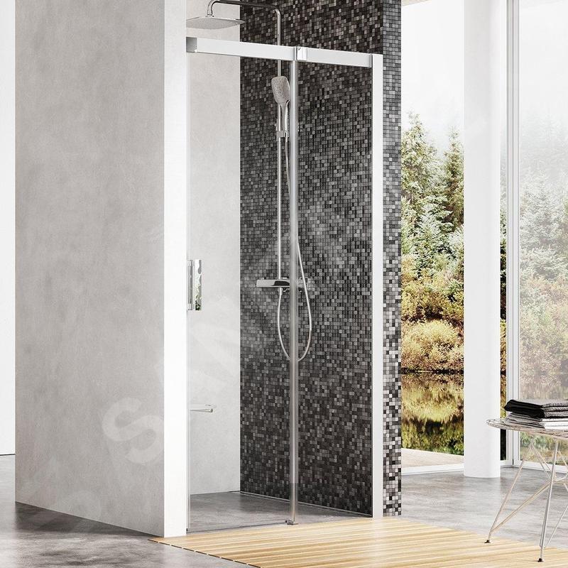 Ravak Matrix - Porte de douche en deux parties MSD2-120 R, 1175-1215 mm, verre satiné/clair 0WPG0U00Z1