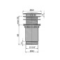 Alcadrain Accessoires - Sortie de lavabo 5/4", métal A396 Alcadrain Accessoires - Sortie de lavabo 5/4", métal A396