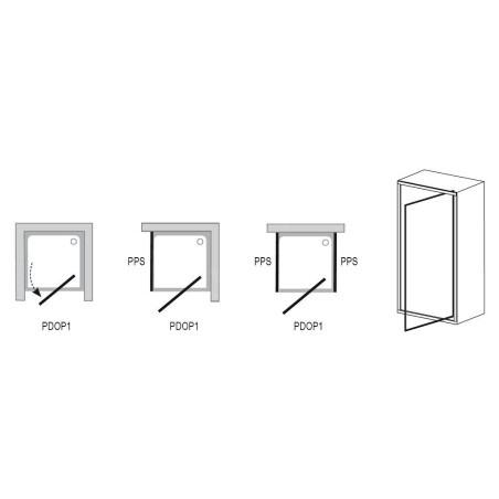Ravak Pivot - Porte de douche, 761-811 mm, aluminium brillant/verre clair 03G40C00Z1