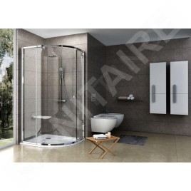 Ravak Pivot - Cabine de douche quart de rond PSKK3-100, 970-995 mm, aluminium brillant/verre clair 376AAC00Z1