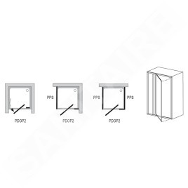 Ravak Pivot - Porte de douche PDOP2-120, 1161-1211 mm, aluminium brillant/verre clair 03GG0C00Z1