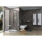Ravak Pivot - Cabine de douche carrée PSKK3-80, 770-795 mm, aluminium brillant/verre transparent 37644C00Z1