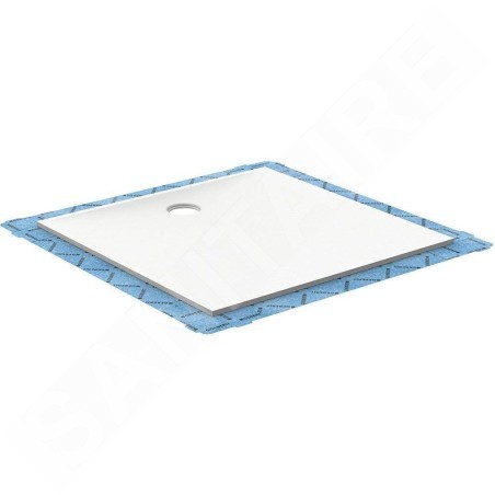 Geberit Setaplano - Receveur de douche plat, 800x1400 mm, matériau minéral, Antislip, blanc alpin 154.266.11.1